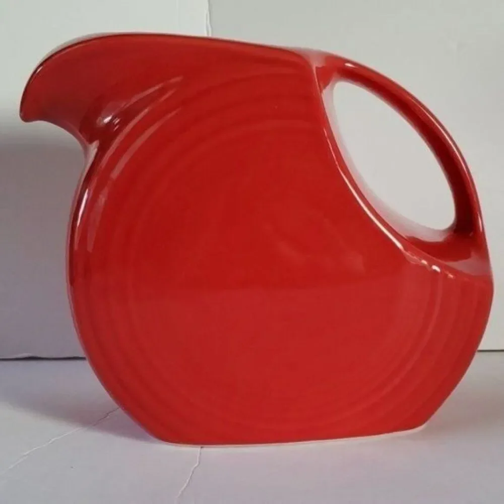 Fiestaware Fiesta Large Pitcher Disk Scarlet Red CONTAINER CERAMIC